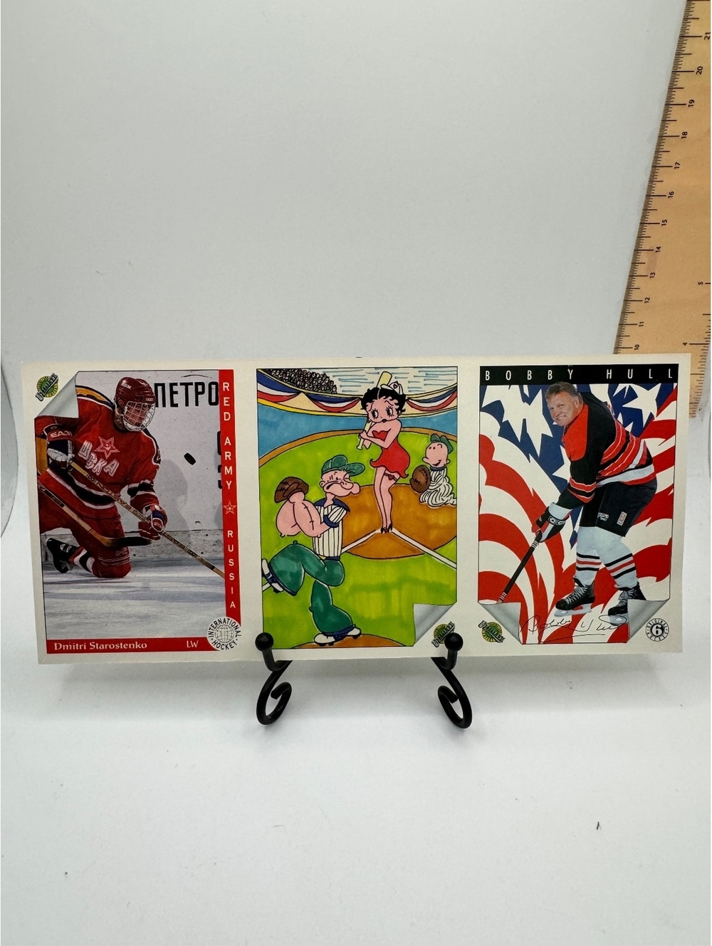 1991 Ultimate Hockey Trading Cards Uncut w/ Dmitri Starostenko Betty Bobby Hull